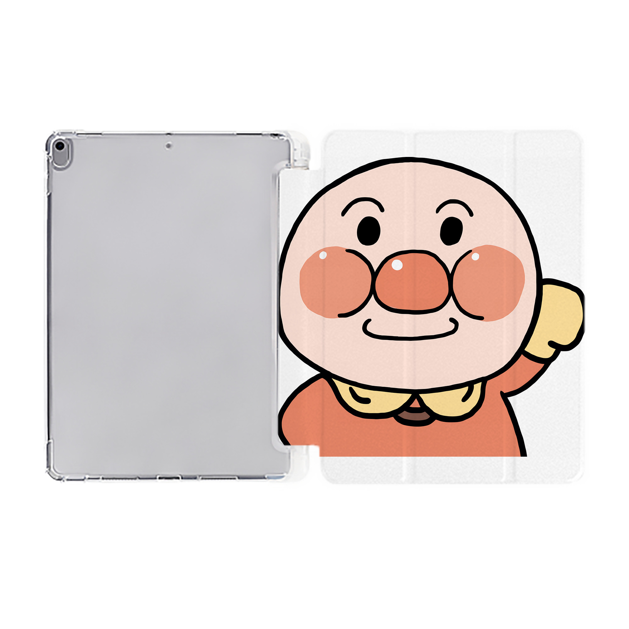 （画像用） アンパンマン Anpanman IPad ケース ペン収納付き 三つ折りスタンド PUレザー×シリコン 対応機種9.5/10.5/10.9インチ